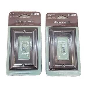 Allen Roth Decorator Wall Plate Switch Cover Oil Rubbed Bronze Finish 2Pack